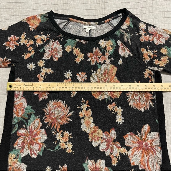 Maurices Haven Cozy Knit Floral Crew Neck Sweatshirt Size Small - Picture 3 of 8